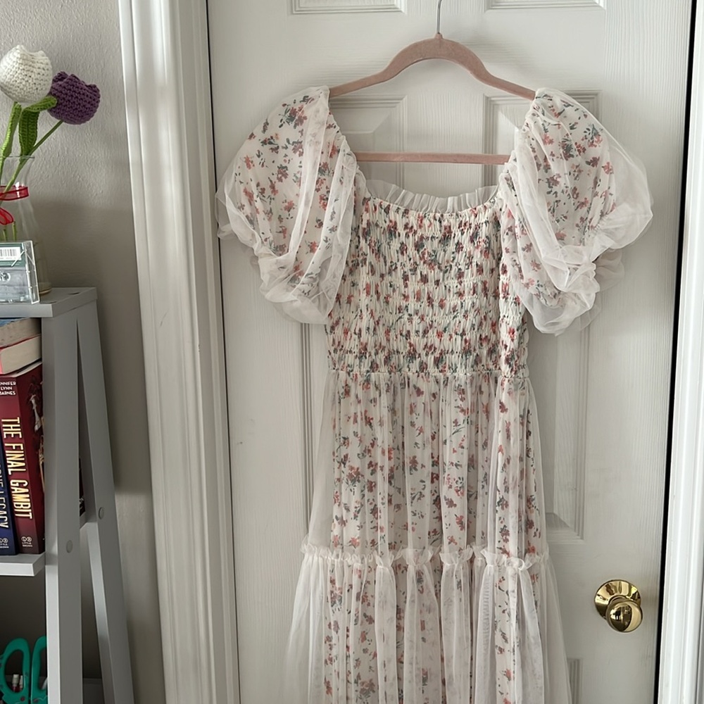 Altar’d State Maxi Floral Puffy Sleeve Dress - Picture 4 of 5